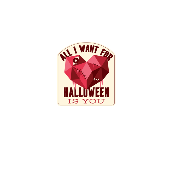 All I want for Halloween is You model alb pe tricou