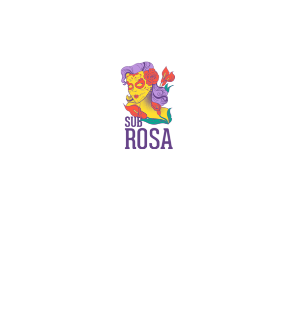 Sub Rosa model alb pe tricou