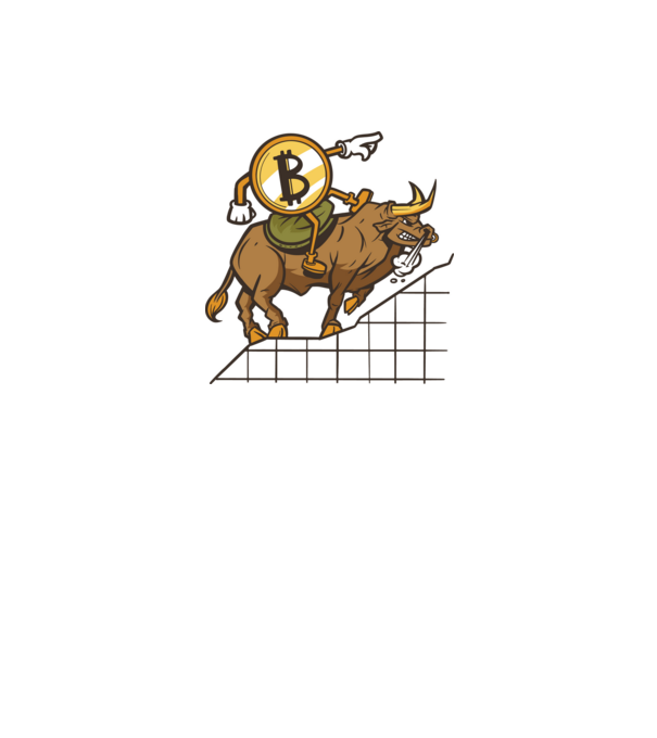 Taur Bitcoin model gri pe tricou