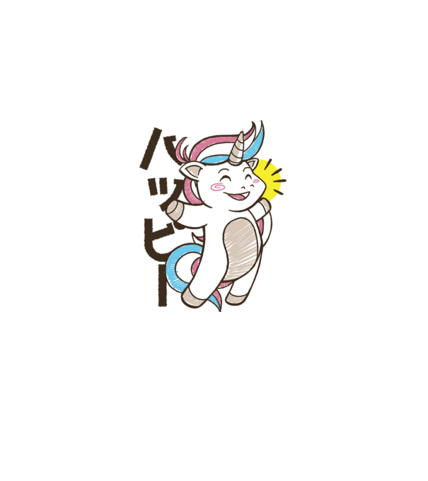 Kawaii unicorn model roz deschis pe tricou