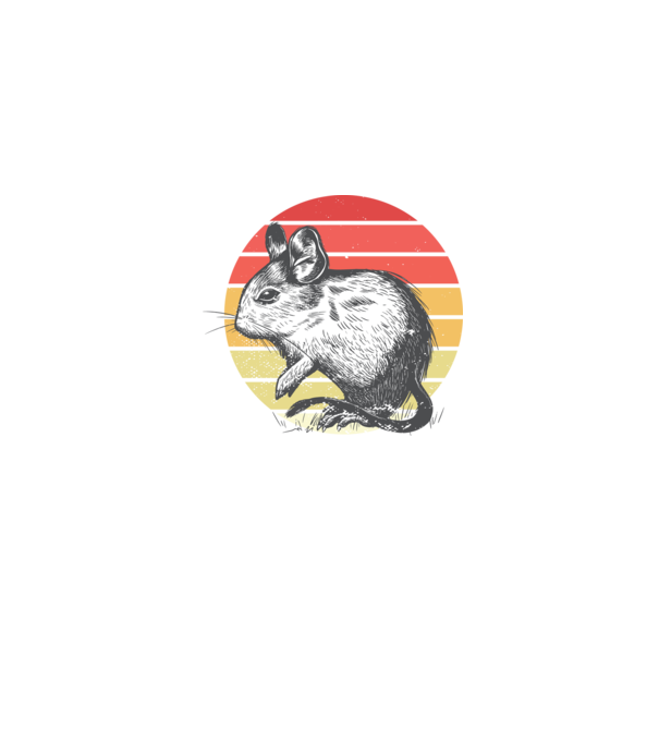 Retro Degu model albastru jeanși pe tricou