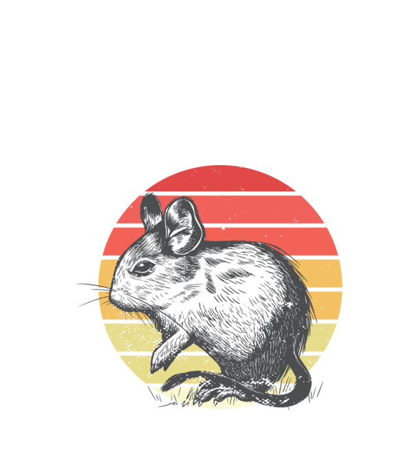 Retro Degu model negru pe tricou