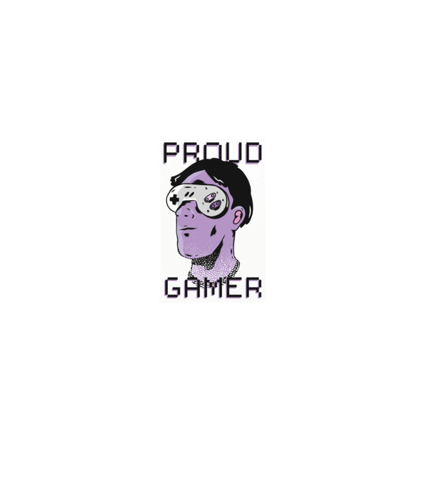 Ochelarii VR Proud Gamer model negru pe tricou