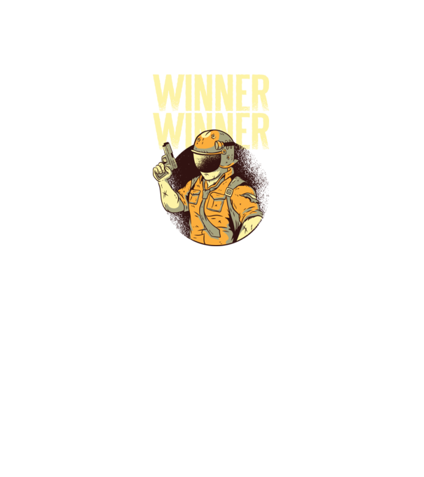 Winner Winner Chicken Dinner PUBG tricou model negru pe tricou
