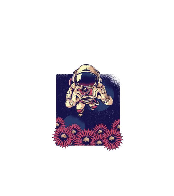 Astronaut Fotograf model negru pe tricou
