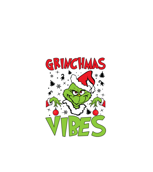 Grinchmas Vibes - Grinch model albastru închis pe tricou