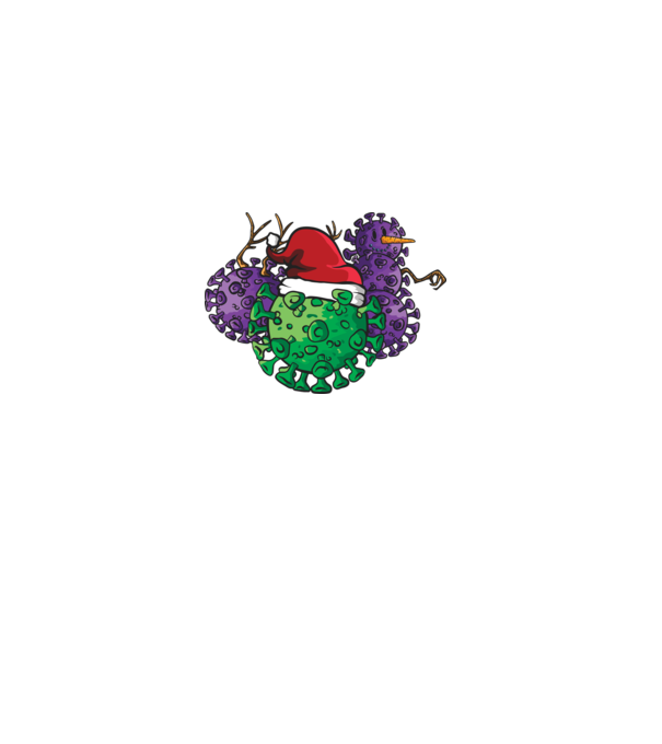Christmas Covid model alb pe tricou