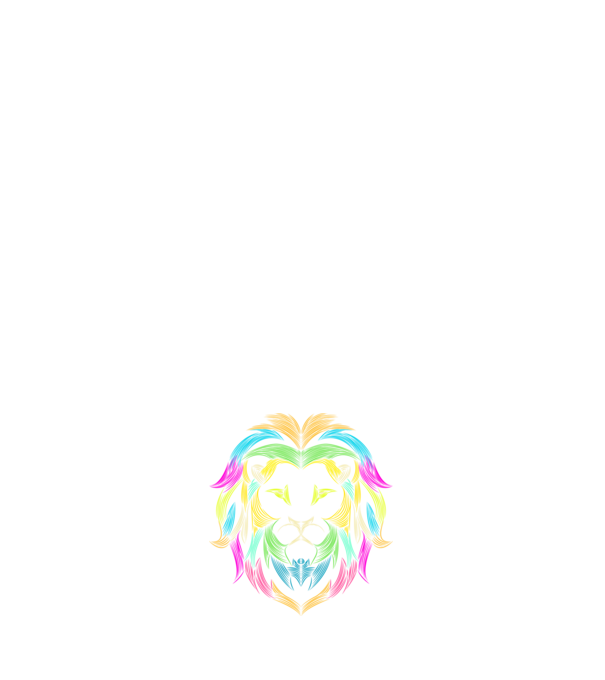 lion line art design model albastru închis pe tricou