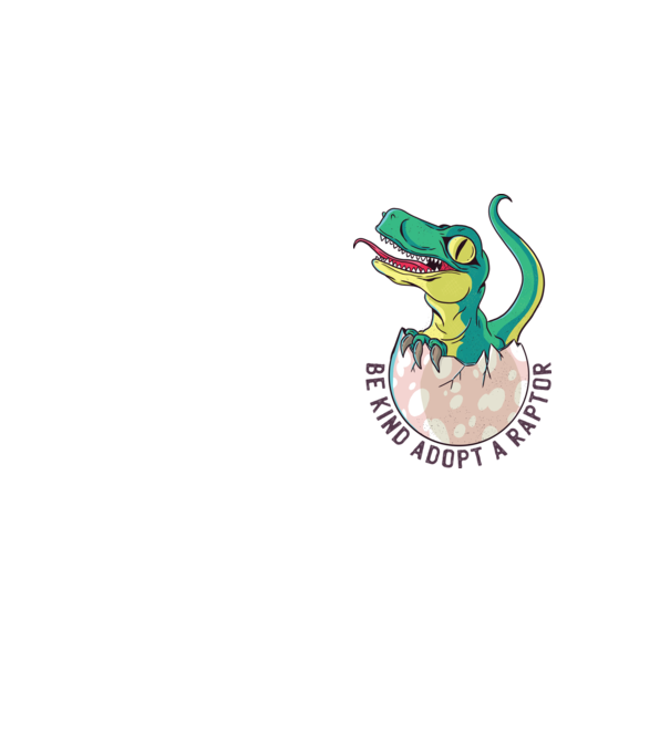 Be kind adopt a Raptor tricou cu dinozaur model galben neon pe tricou