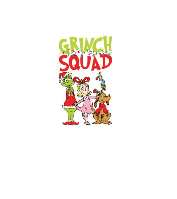 Grinch Squad model negru pe tricou