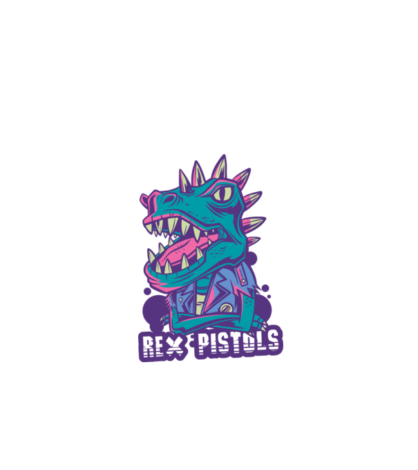 Rex Pistols model negru pe tricou