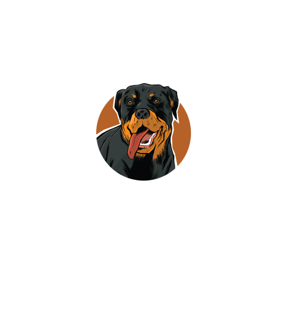 Tricou cu Câine Rottweiler model negru pe tricou