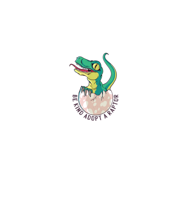 Be kind adopt a Raptor tricou cu dinozaur model gri pe tricou