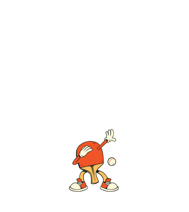 Ping Pong DAB model negru pe tricou