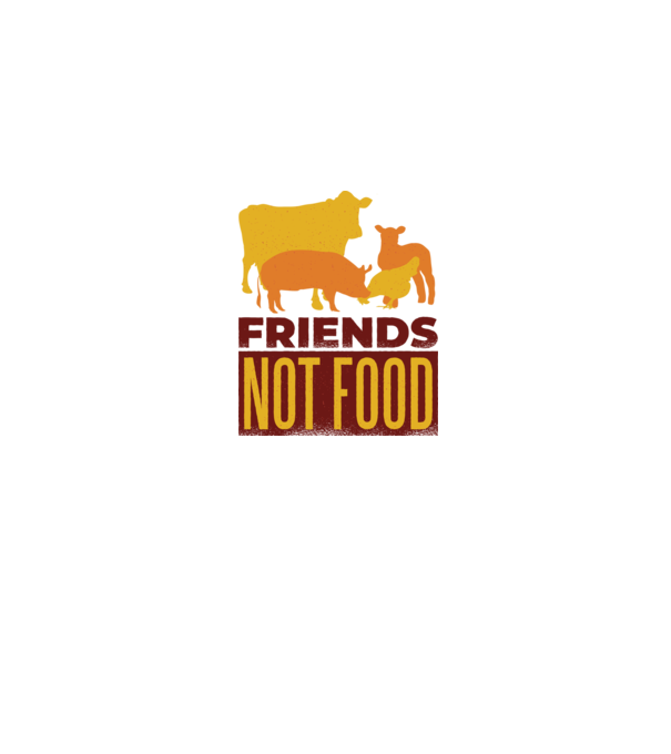 Friends not Food Vegán model gri pe tricou