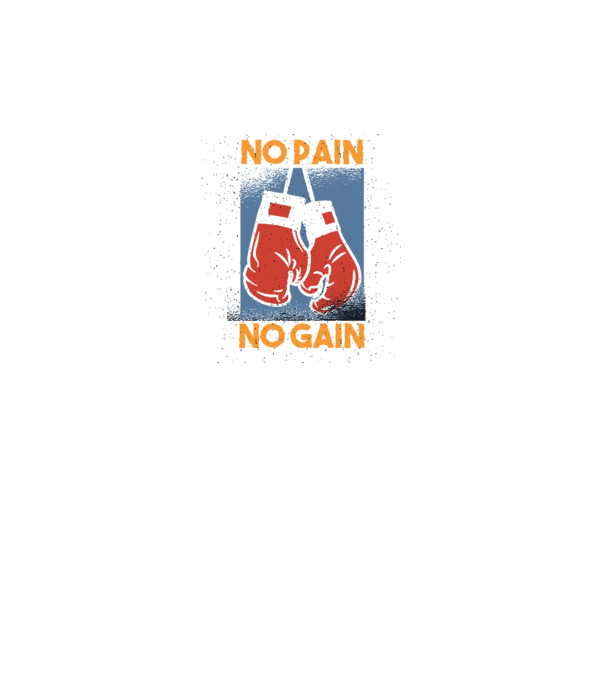 No pain no gain box model gri pe tricou