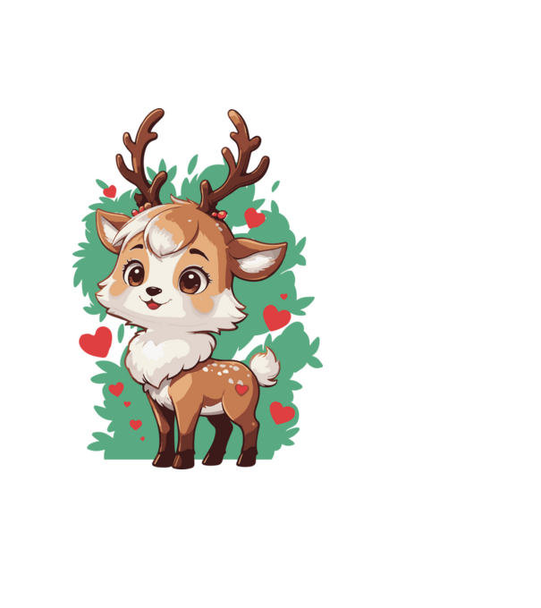 Valentine Deer model albastru deschis pe tricou