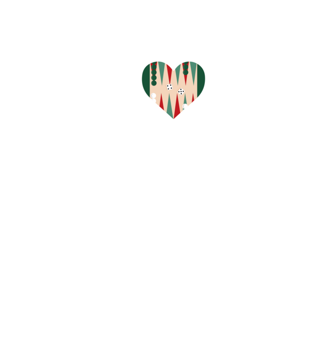 Love Backgammon model negru pe tricou