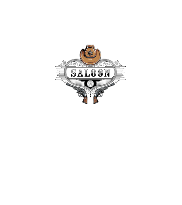 Cowboy saloon western model gri pe tricou