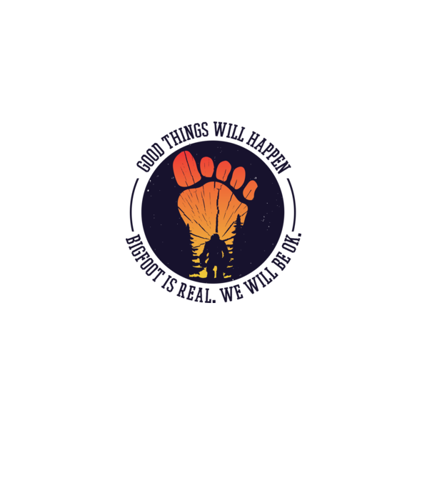 Bigfoot is real model alb pe tricou