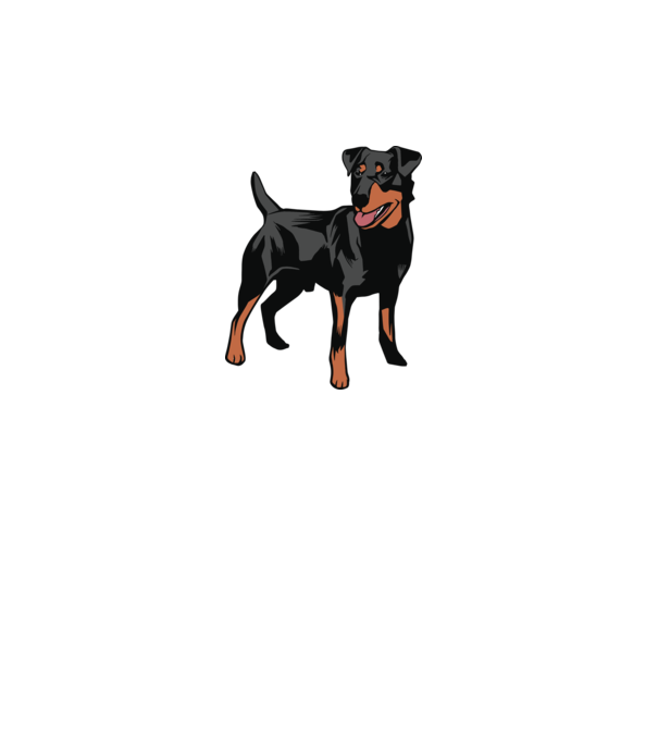 Câine de vânătoare german Terrier model alb pe tricou