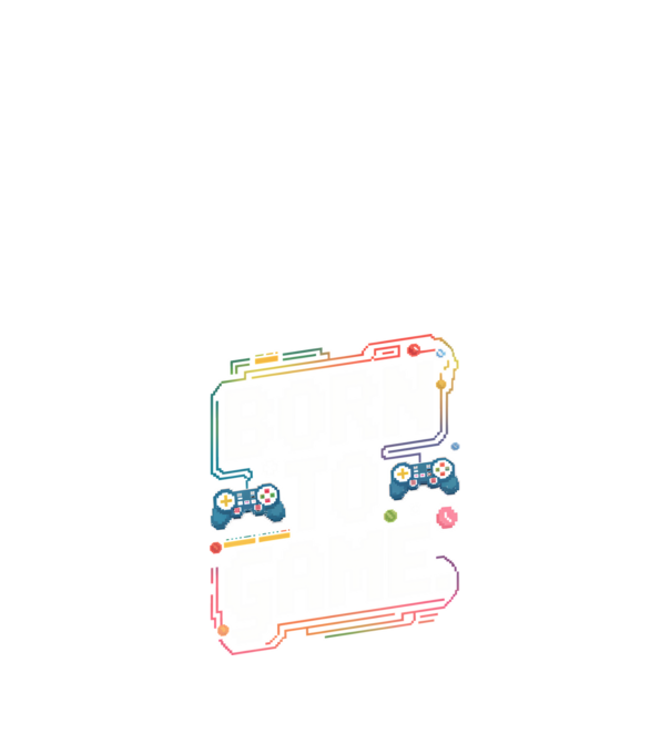Born to Game Pixel Negru model negru pe tricou