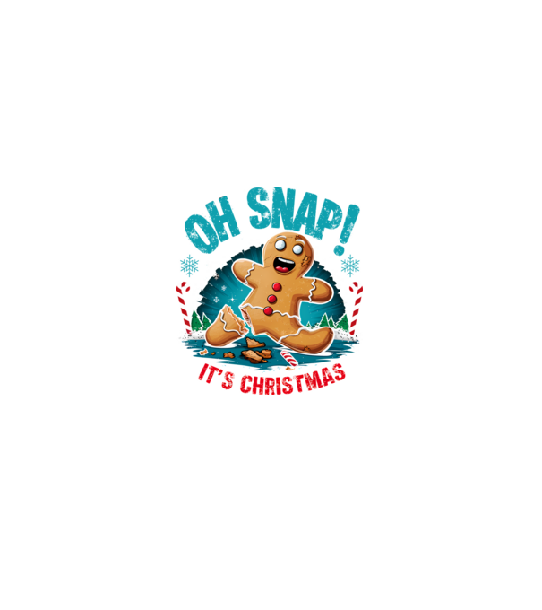 Oh snap! It's christmas Alb model albastru deschis pe tricou