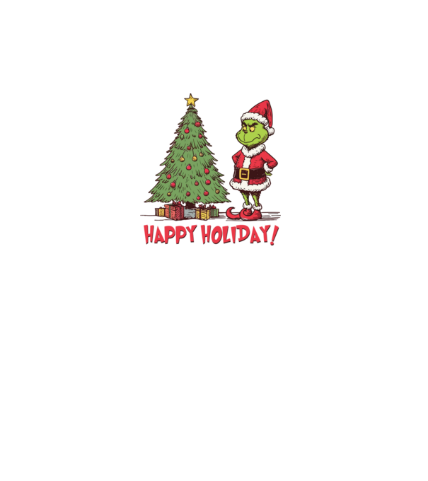 Happy Holiday Grinch model turcoaz pe tricou