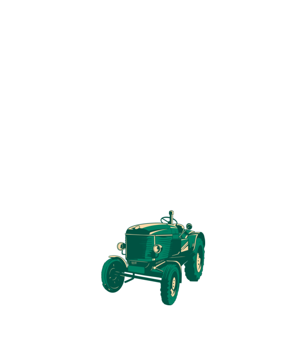 Tractor vechi model negru pe tricou