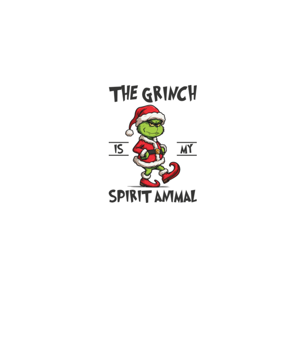 Grinch is my spirit animal model alb pe tricou