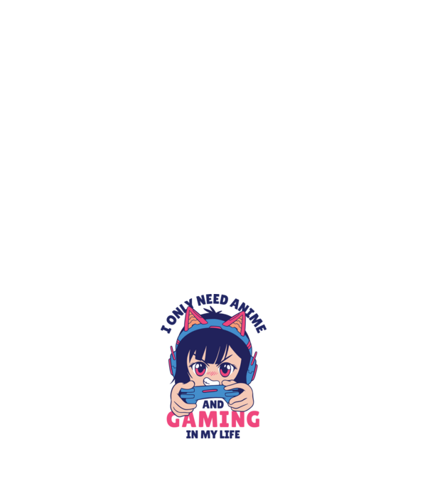 Am nevoie doar de Anime și Jocuri model negru pe tricou