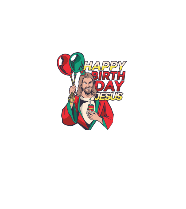 La mulți ani, Isus model alb pe tricou