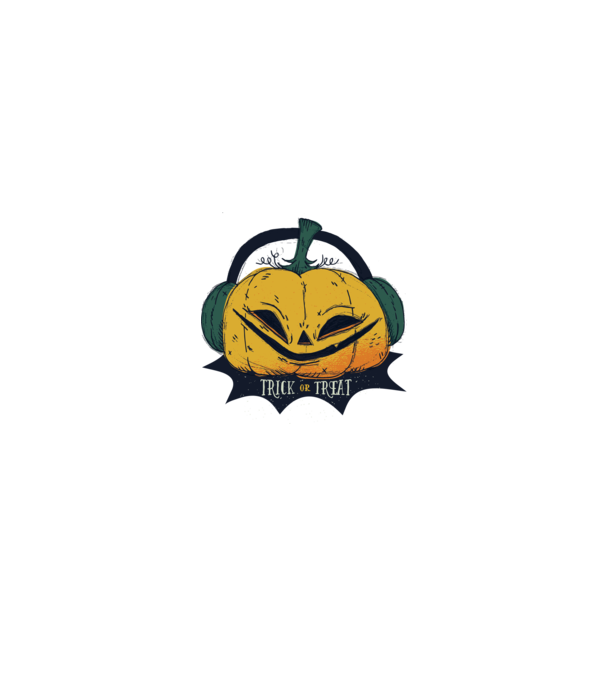 Dovleac Halloween model alb/roșu pe tricou
