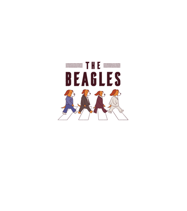 The Beagles model alb pe tricou