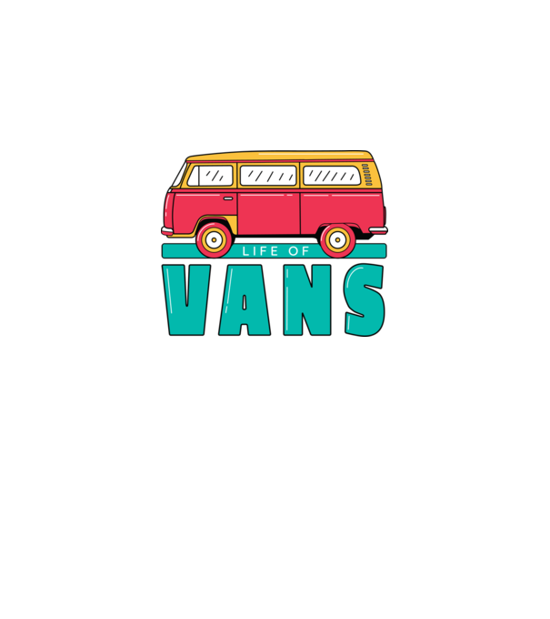 Life of Vans model alb pe tricou