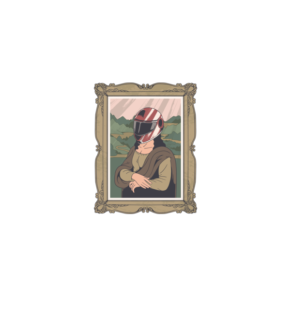 Mona Lisa Concurent model negru pe tricou