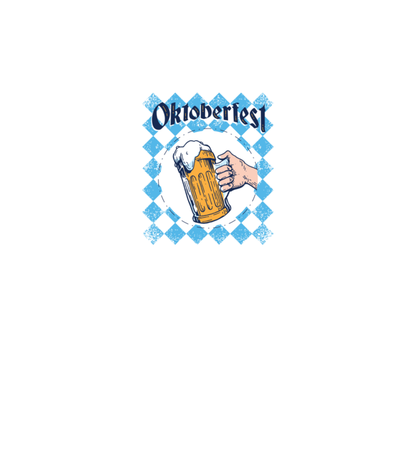 Tricou cu bere Oktoberfest model albastru jeanși pe tricou