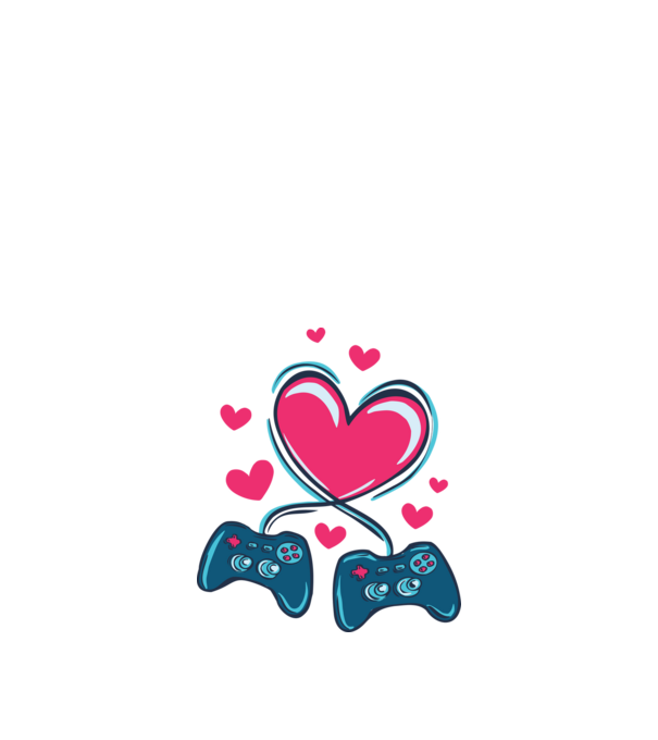 Dragoste Gamer model alb pe tricou