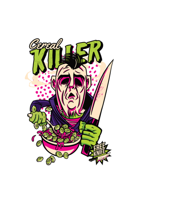 Cereale Killer Fulgi de cereale model negru pe tricou
