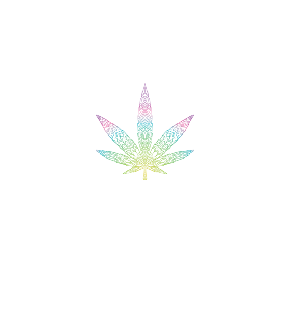 Frunză colorată de marijuana model negru pe tricou