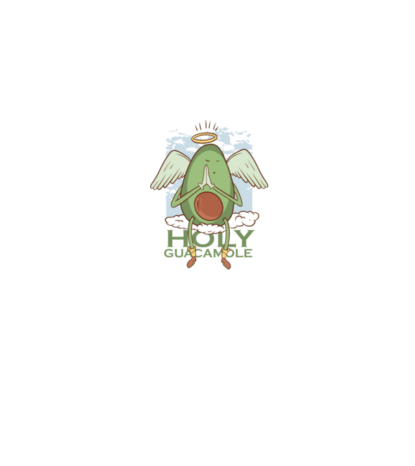 Rai avocado model gri pe tricou