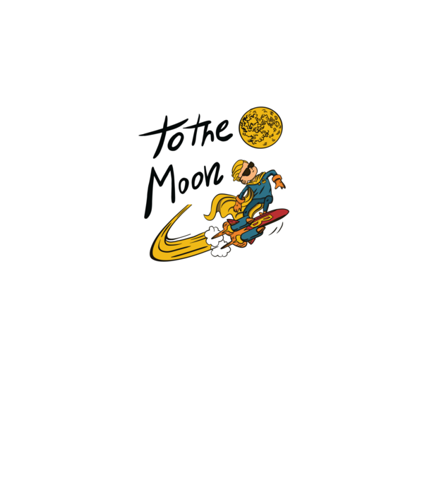 To the Moon Bitcoin model negru pe tricou
