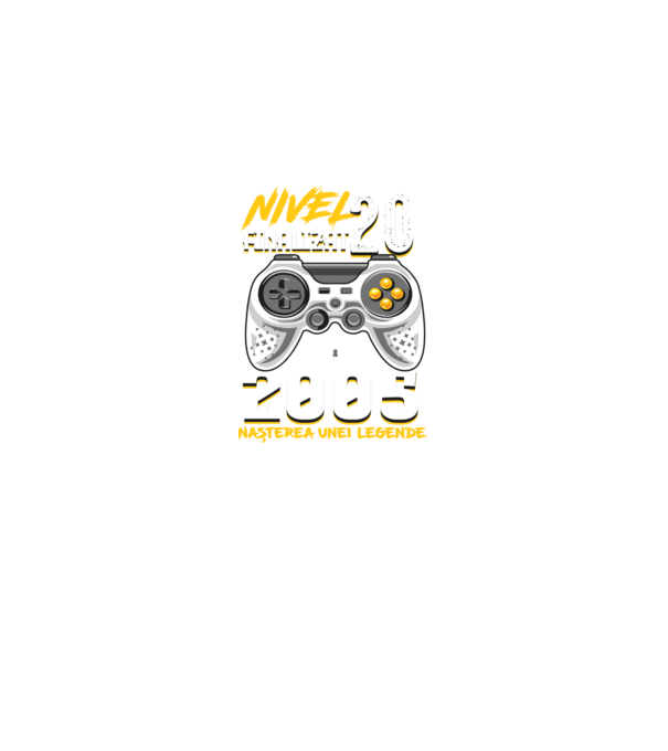 Nivel Finalizat 20 2005 model negru pe tricou