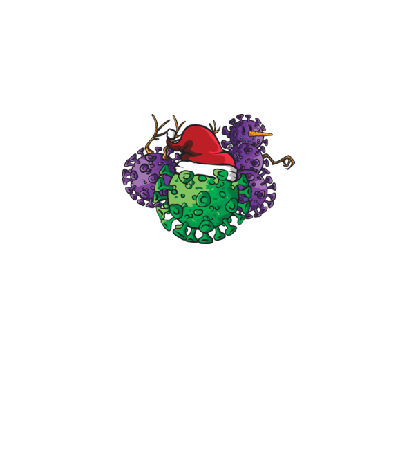 Christmas Covid model alb pe tricou
