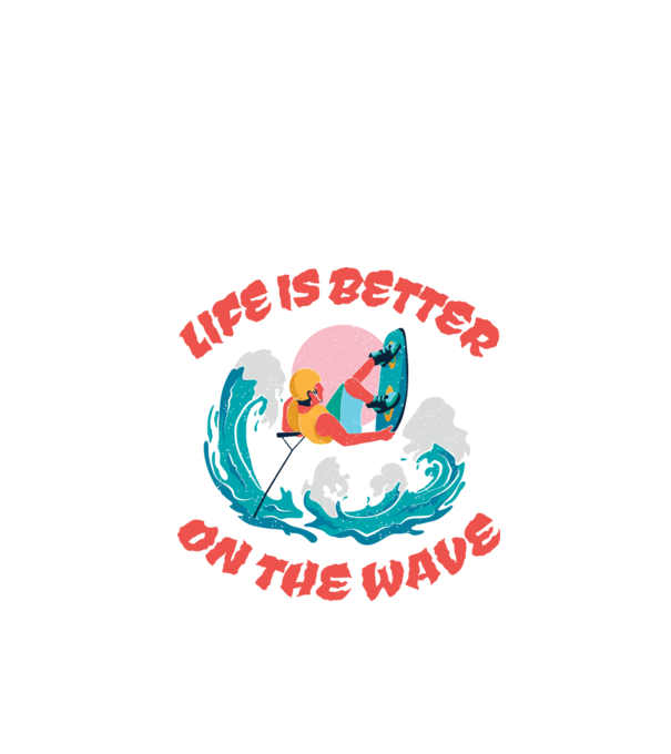 Wakeboard - Life is better on the wave model negru pe tricou