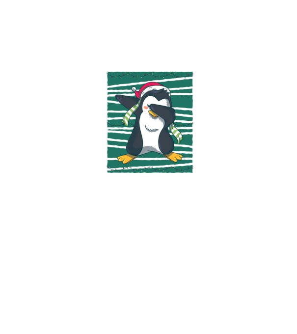 Pinguin DAB Crăciun model alb pe tricou