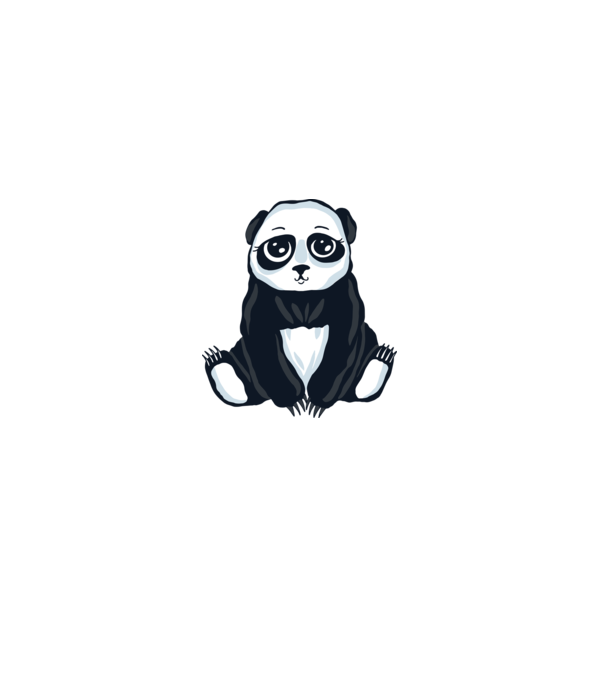 Panda drăguț model turcoaz pe tricou