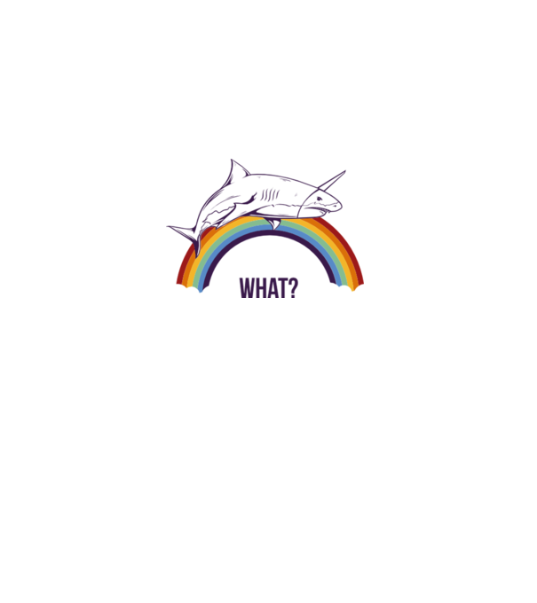 Rechin unicorn model alb pe tricou