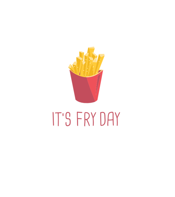 'It''s Fry Day' model negru pe tricou
