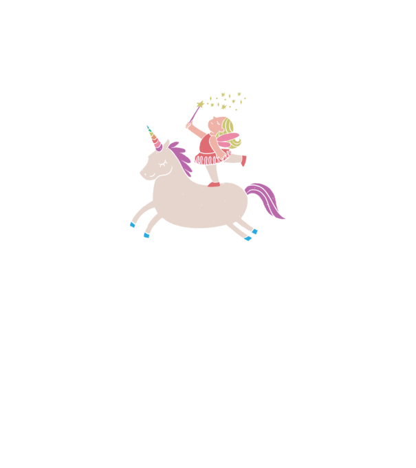 Zână Unicorn model negru pe tricou
